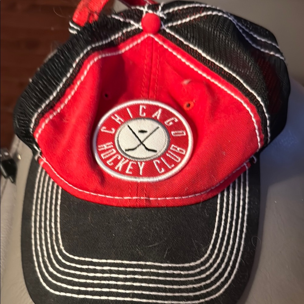 Chicago Hockey Club  Cap - Red and Black